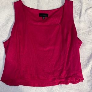 Pink square neck top